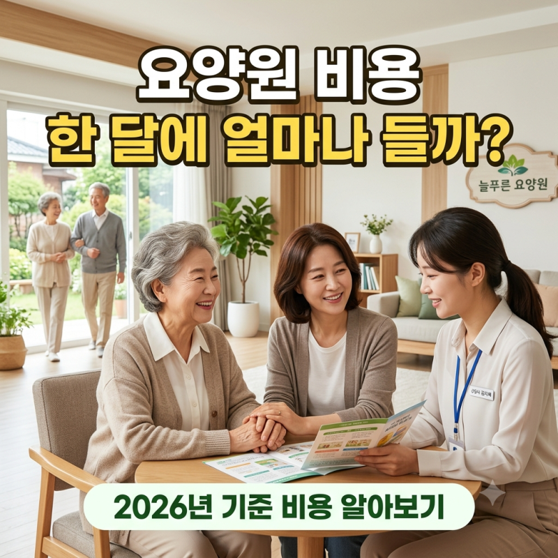 2026년 요양원 비용 한 달에 얼마? 월 비용부터 본인부담금까지 정리