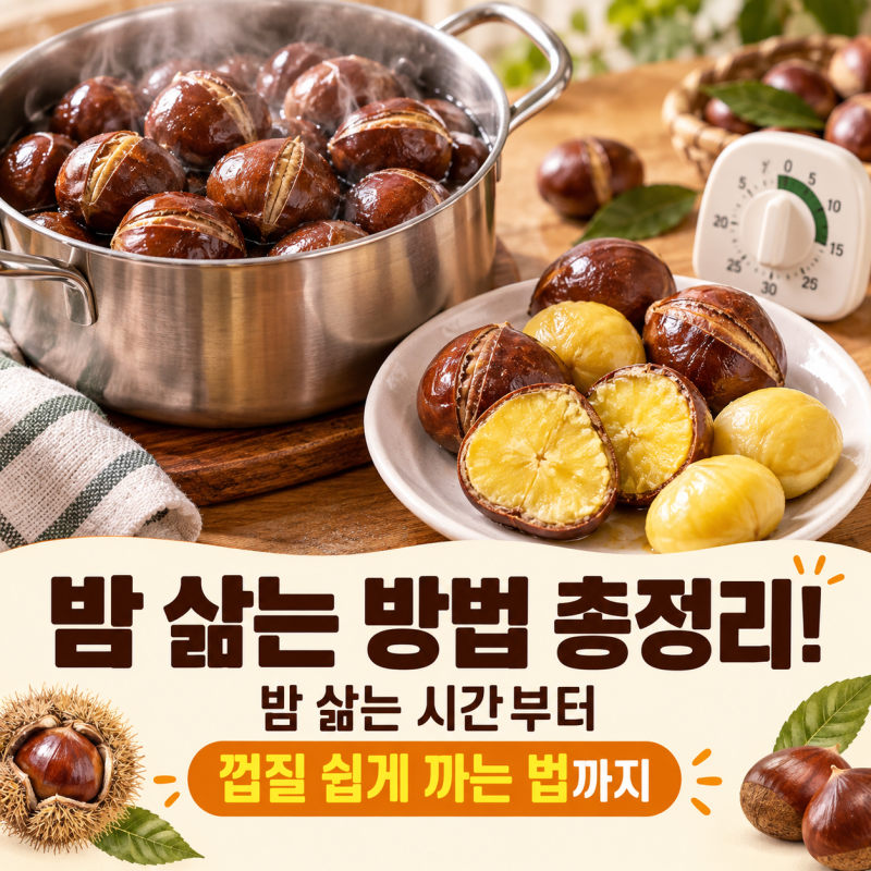 밤 삶는 방법 총정리! 밤 삶는 시간부터 껍질 쉽게 까는 법까지