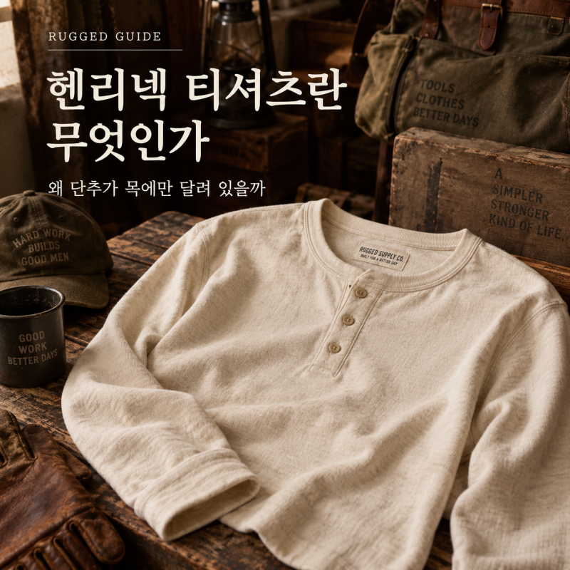 헨리넥 티셔츠란 무엇인가｜왜 단추가 목에만 달려 있을까