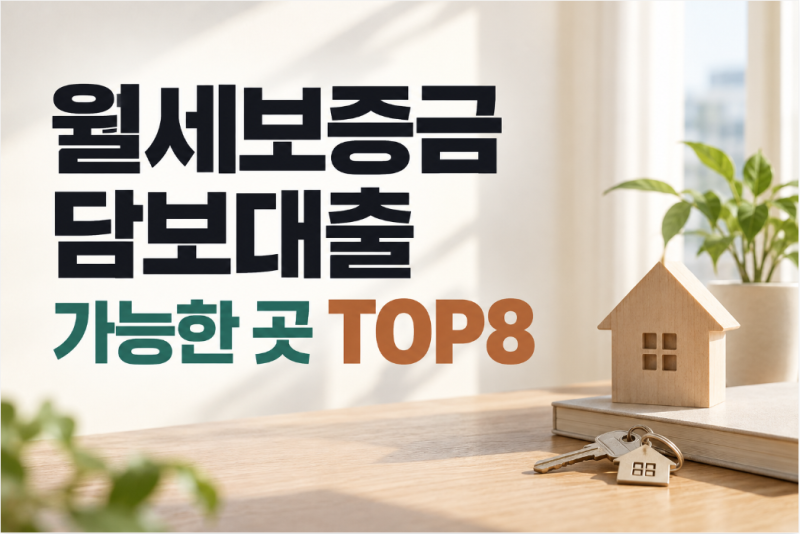 월세보증금 담보대출 어디서 받을까? 가능한 곳 8곳 비교