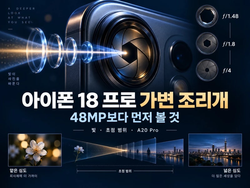 아이폰 18 프로, 카메라 숫자보다 가변 조리개가 바꾸는 것