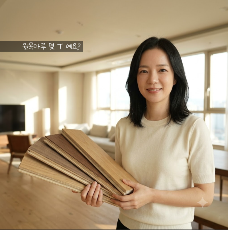 [바닥재 1편] 바닥재 어떤 걸로 고를까요? ①마루 편-원목마루 두께와 등급까지