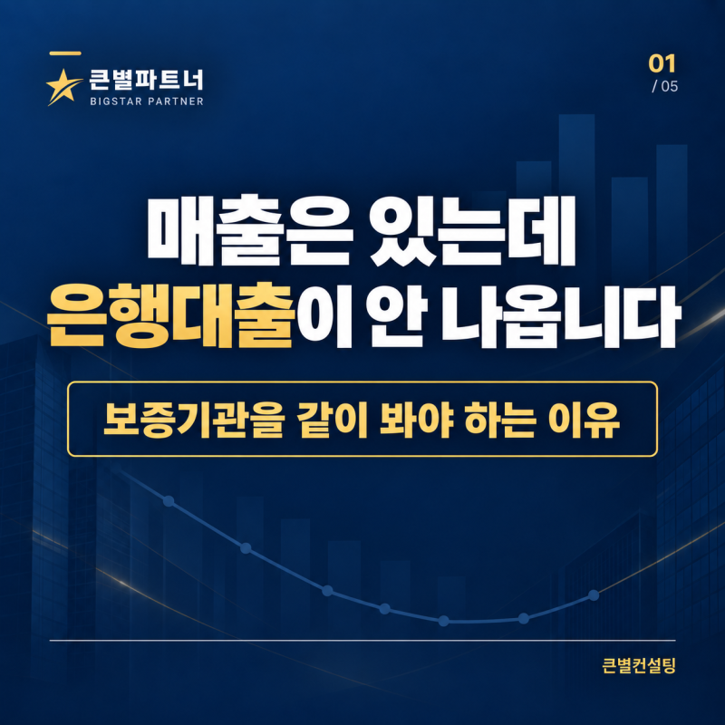 매출은 있는데 은행대출이 안 나옵니다｜보증기관을 같이 봐야 하는 이유