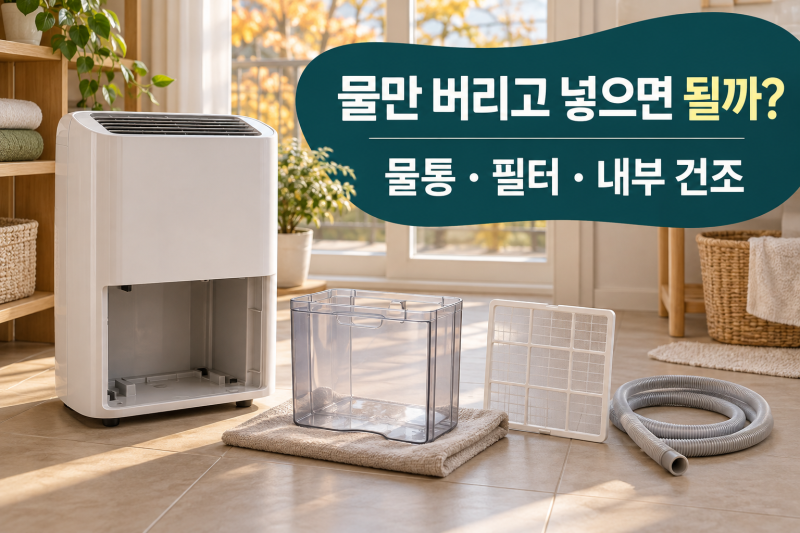 제습기 보관법, 물만 버리면 끝일까?｜필터·호스·내부 건조 순서