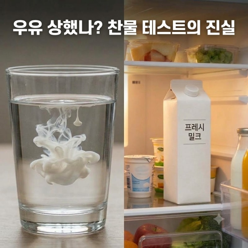 우유 상했는지 확인하는 방법 4가지: 찬물에 우유 한 방울 떨어뜨리면 상했는지 알 수 있을까....