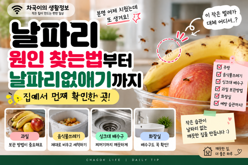 날파리 원인 찾는 법부터 날파리 없애기까지｜집에서 먼저 확인한 곳