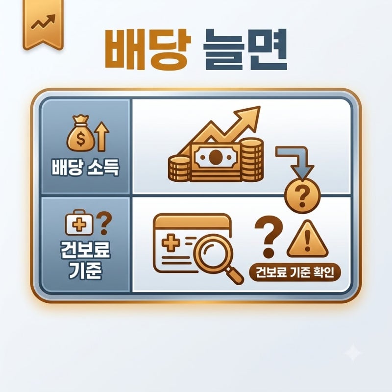 배당 늘면 건보료도 오를까, 금융소득 수령할 때 확인할 기준