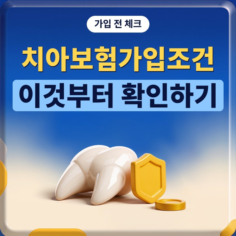 치아보험가입조건 이것부터, 치아보험비교 전 확인 순서 (플랜비보험)