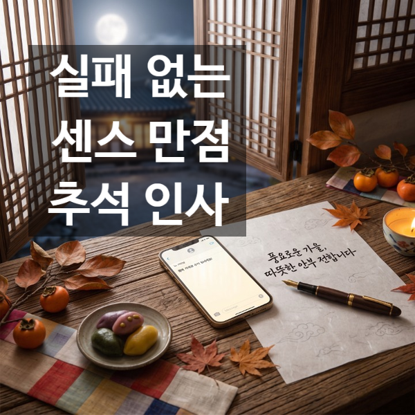 추석 명절 인사말 문구, 상대에 따라 이렇게 다르게 써야 진짜 센스쟁이