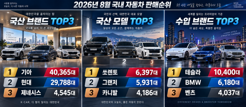 자동차 판매 순위 +국산차+수입차