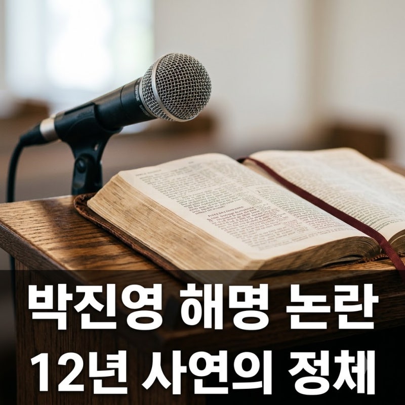 "그때 포기했다면.." 박진영 신천지 해명 뒤 숨겨진 12년 모임의 진짜 정체