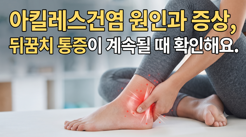 아킬레스건염 원인과 증상, 뒤꿈치 통증이 계속될 때 확인해요