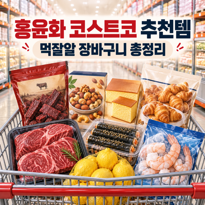홍윤화 코스트코 추천템 총정리｜궁 육포·카스테라·한우 안심·생새우까지