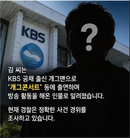 ‘개콘 출신’ KBS 공채 개그맨 김모씨 누구? …대리기사 폭행 혐의로 현행범 체포