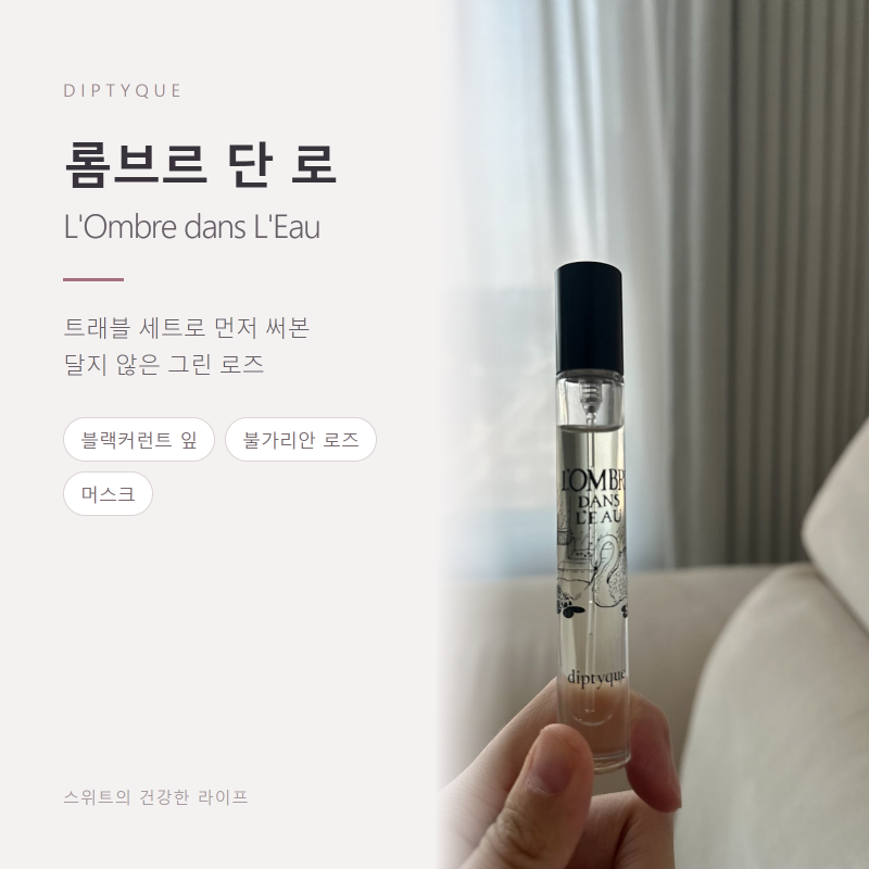 딥디크 롬브르 단 로 향 후기 / 트래블 세트로 써본 그린 로즈 향수 / 롬브르단로 노트·지속....