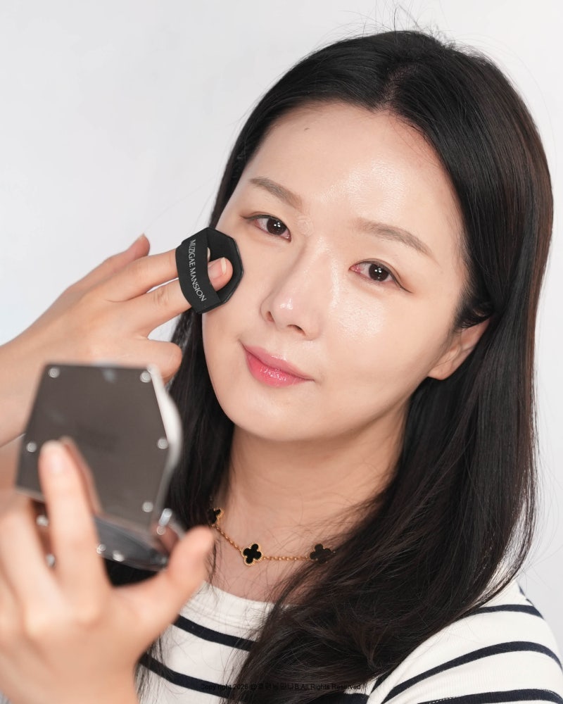 무지개맨션 모공쿠션 스테인 누드 메쉬 쿠션 P21, 환절기 10시간 사용 후기