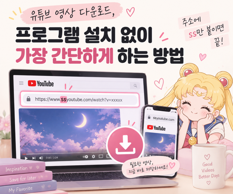 유튜브 영상 다운로드, 프로그램 설치 없이 가장 간단하게 하는 방법