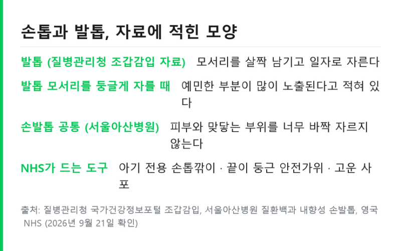 아기 손톱 깎는법 언제 어떤 도구로 .. 발톱은 일자로 자르는 이유