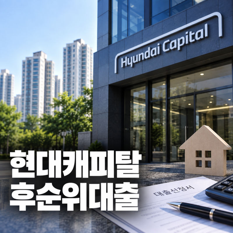 현대캐피탈 후순위대출 기존 주담대 있어도 추가한도 가능한 조건