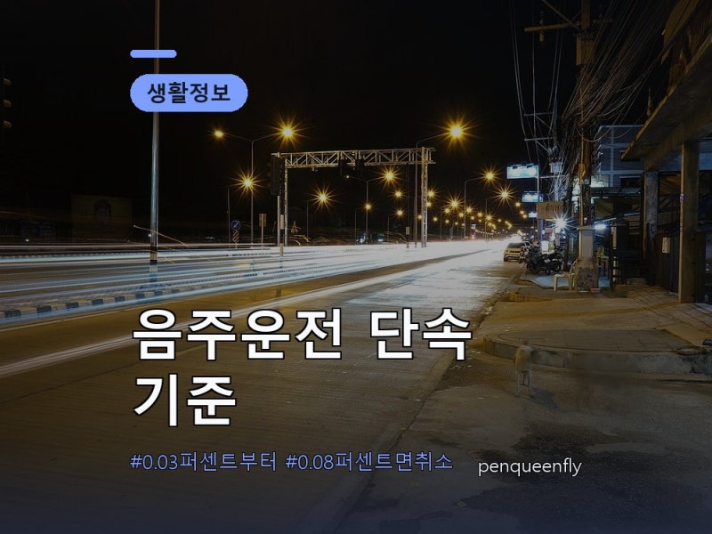 음주운전 단속 기준 | 0.03퍼센트부터 시작해 0.08퍼센트에서 면허가 사라집니다