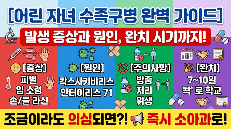 어린 자녀 수족구병 완벽 가이드: 원인부터 완치까지