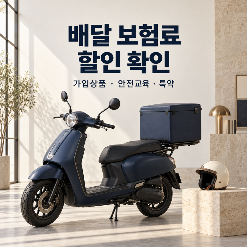 배달 보험료 최대 11% 할인, 월 30일 공제보험 적용 조건