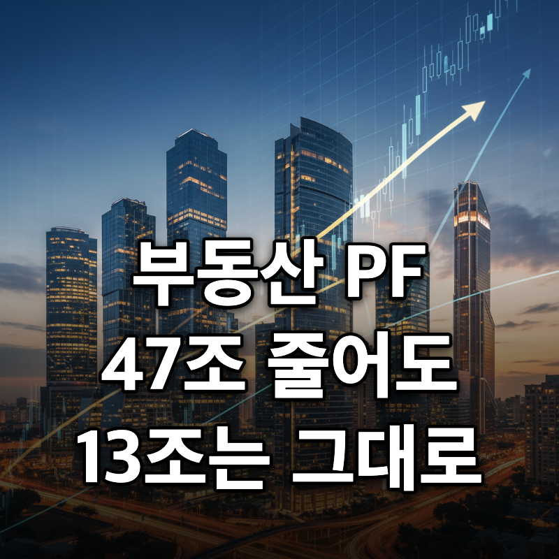 부동산PF 47조 줄었다는데, 13.1조는 왜 안 줄었을까?