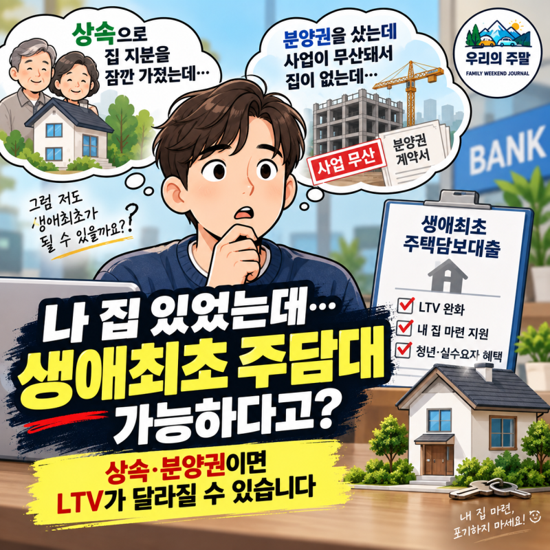 은행원 아빠의 금융이야기나 집 있었는데…생애최초 주담대 가능하다고?상속·분양권 때문....