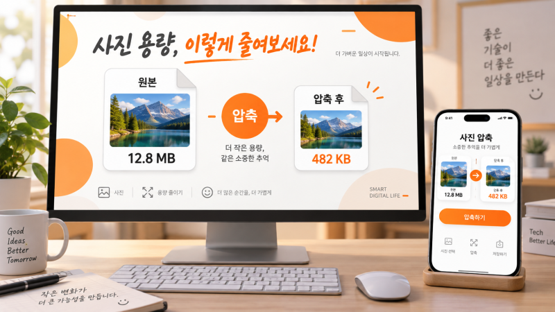 컴퓨터·핸드폰 사진 파일 용량 줄이기! 무료 사이트부터 프로그램·그림판·아이폰·갤럭시....