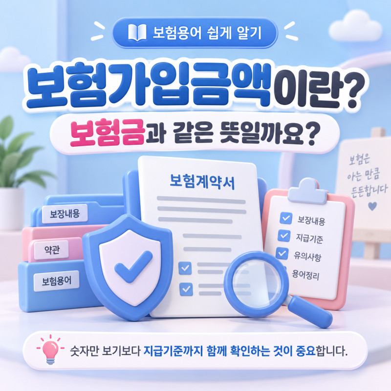 보험가입금액이란? 보험금과 같은 뜻일까요?