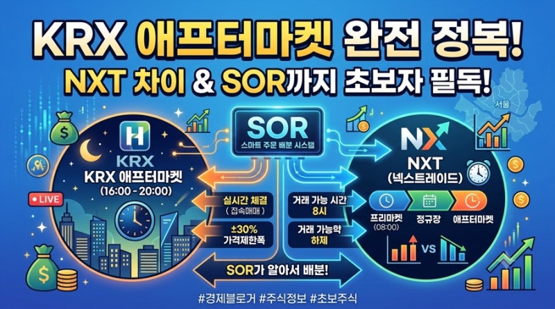 KRX 애프터마켓 출범! NXT와 차이점은? 초보자도 이해하기 쉽게 SOR까지 완벽 정리