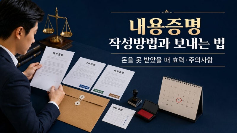 돈을 못 받았을 때 내용증명부터 보내야 할까? 내용증명 작성방법·효력·보내는 법