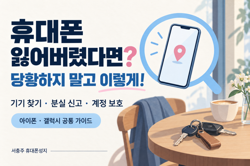 휴대폰 잃어버렸을 때 대처법｜아이폰·갤럭시 위치 찾기부터 분실 신고까지