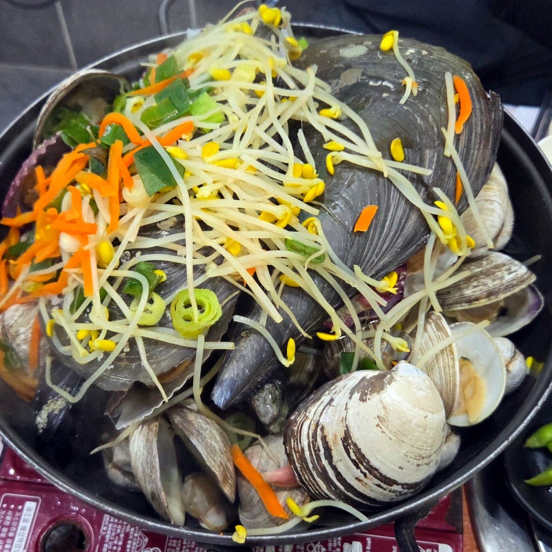 삽교호 맛집 청해조개구이 영미네맛집, 드론쇼 전 가족 C세트