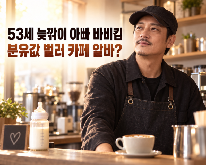 바비킴 53세 늦깎이 아빠, 분유값 벌려고 카페 알바까지?