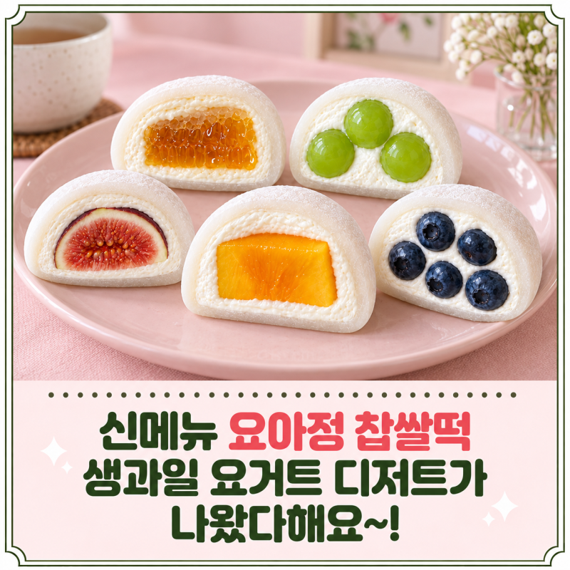 신메뉴 요아정 찹쌀떡 생과일 요거트 디저트가 나왔다해요~!