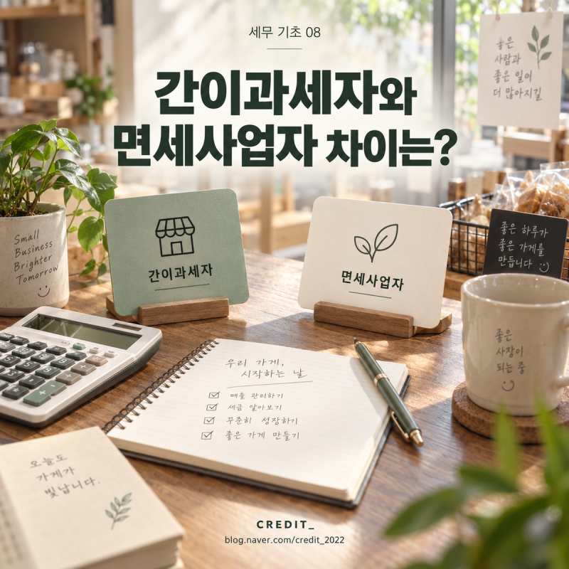 간이과세자와 면세사업자는 무엇이 다를까요?｜부가세 기준부터 쉽게 구분하기
