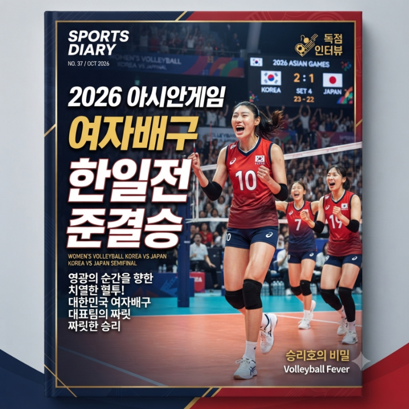 2026 아이치-나고야 아시안게임 여자배구 한일전 준결승 일정 및 생중계 채널, 대표팀 전력 분....