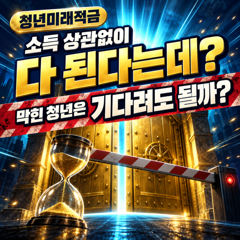 청년미래적금 소득 상관없이 다 된다는데, 2차 소득 조건에 막힌 청년은 기다려도 될까?