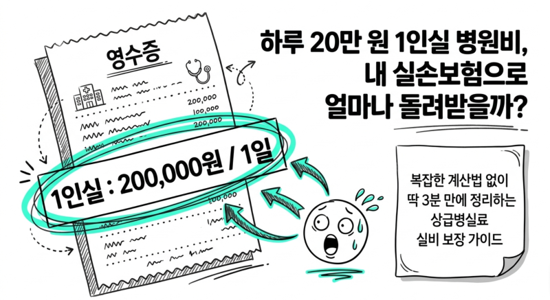 "상급병실료(1인실) 실비" 하루 20만 원 냈는데 내 보험은 도대체 얼마까지 될까?