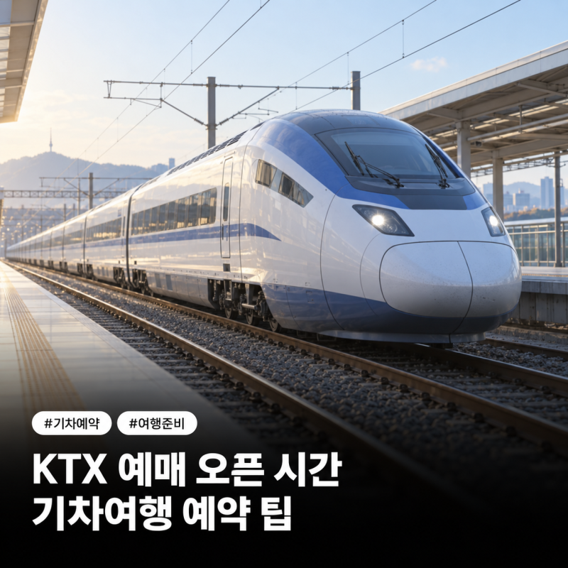 KTX 예매 오픈 시간, 기차여행 예약 팁