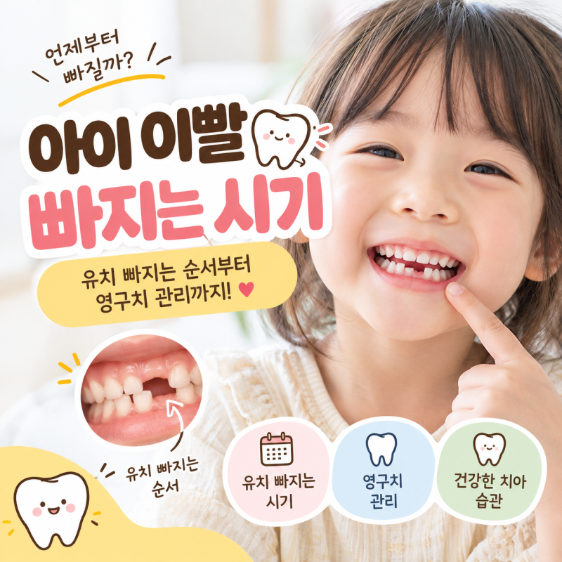 아이 이빨 빠지는 시기 | 유치 빠지는 순서와 영구치 관리 알아보기
