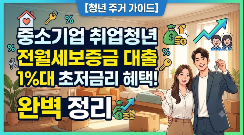 [청년 주거 가이드] 1%대 초저금리 혜택! '중소기업 취업청년 전월세보증금 대출' 완벽 정리