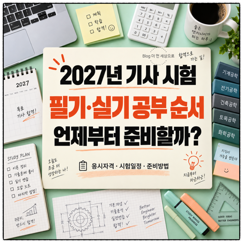2027년 기사 시험일정 언제 나올까? 필기·실기 공부 순서와 준비방법