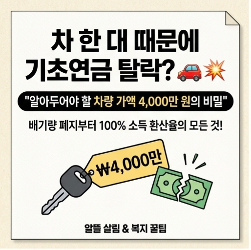 [기초연금 팩트체크] 차 한 대 때문에 기초연금 탈락? '차량 가액 4천만 원'의 모든 것