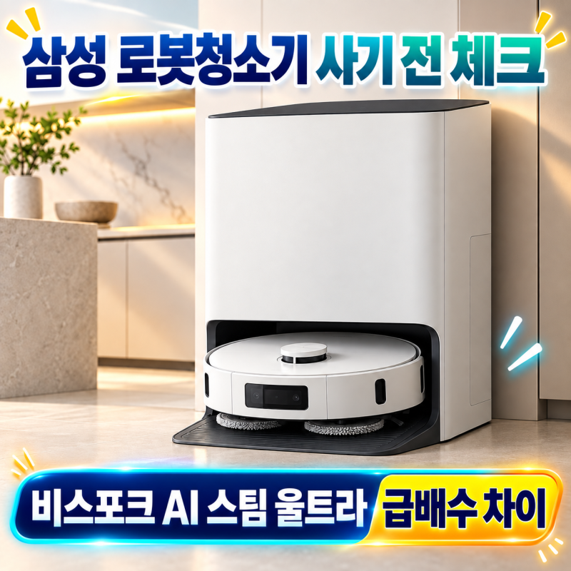삼성 로봇청소기 2026 비스포크 AI 스팀 울트라ㅣ 직배수 모델 차이는 뭘까
