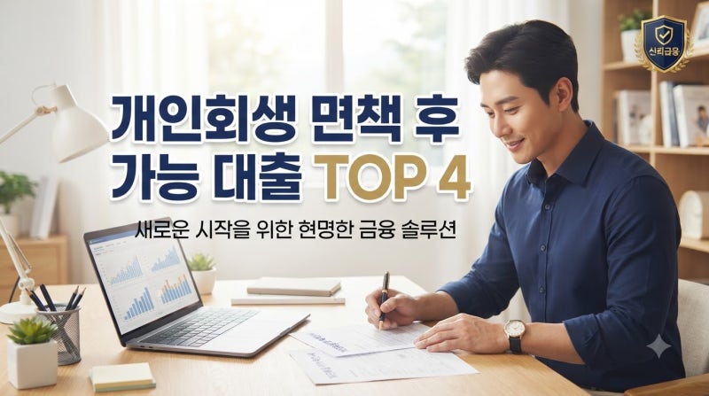 개인회생 면책자 가능 대출 TOP4! (+면책 후 대출, 신청 방법)