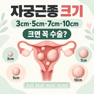 자궁근종 크기 3cm·5cm·7cm·10cm｜크면 꼭 수술해야 할까?