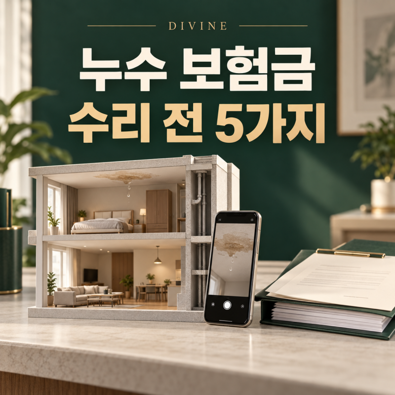 누수 보험금 청구서류 5가지