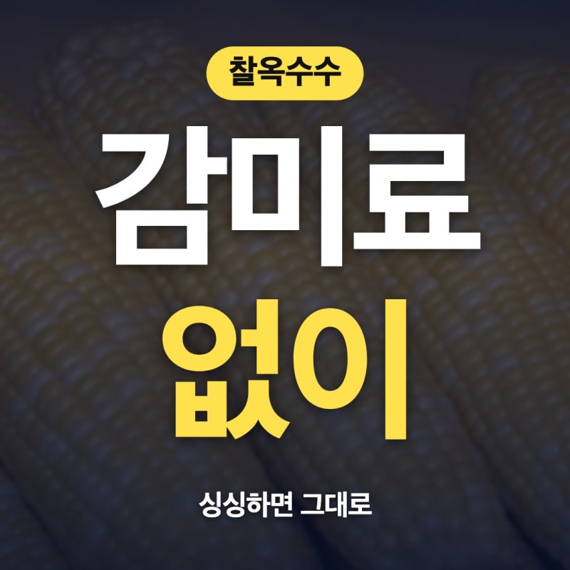 옥수수 삶는법 뉴슈가 없이 단맛 살리는 공식 순서